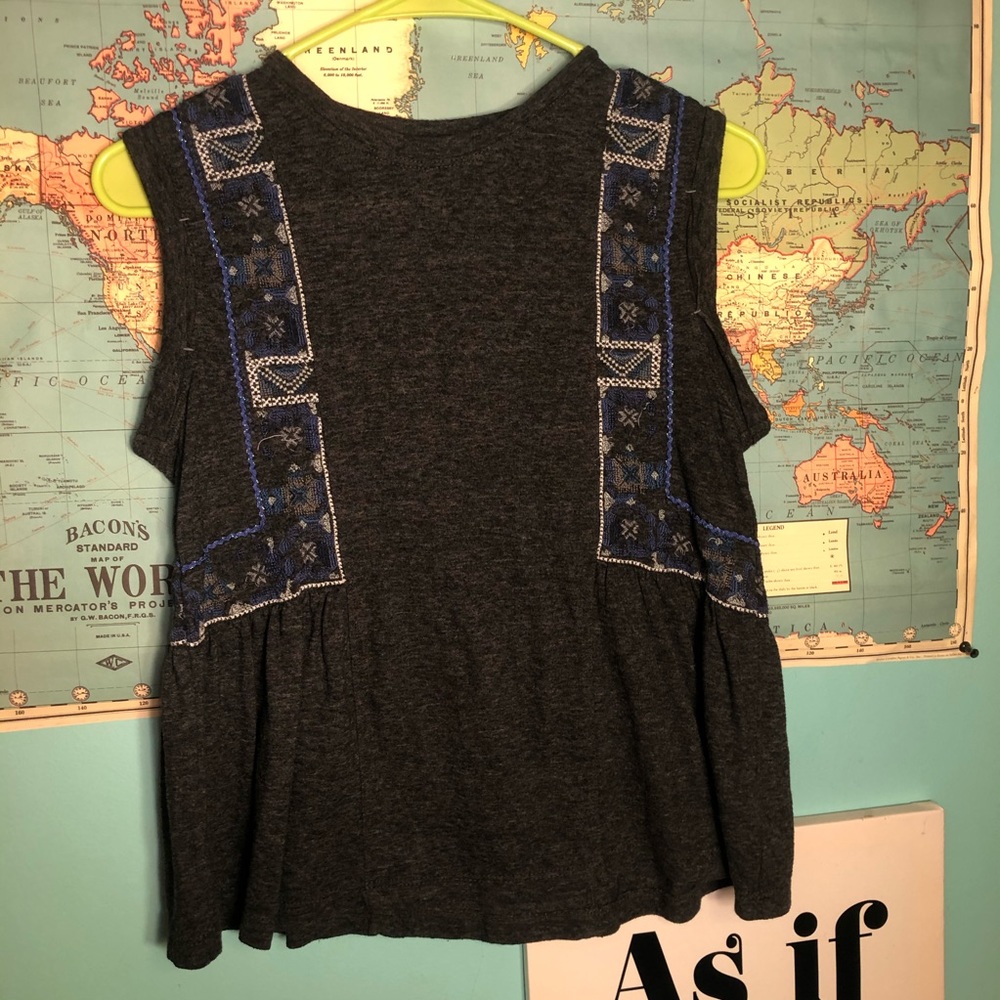 Free People XS High Neck Tribal Print Tank Top